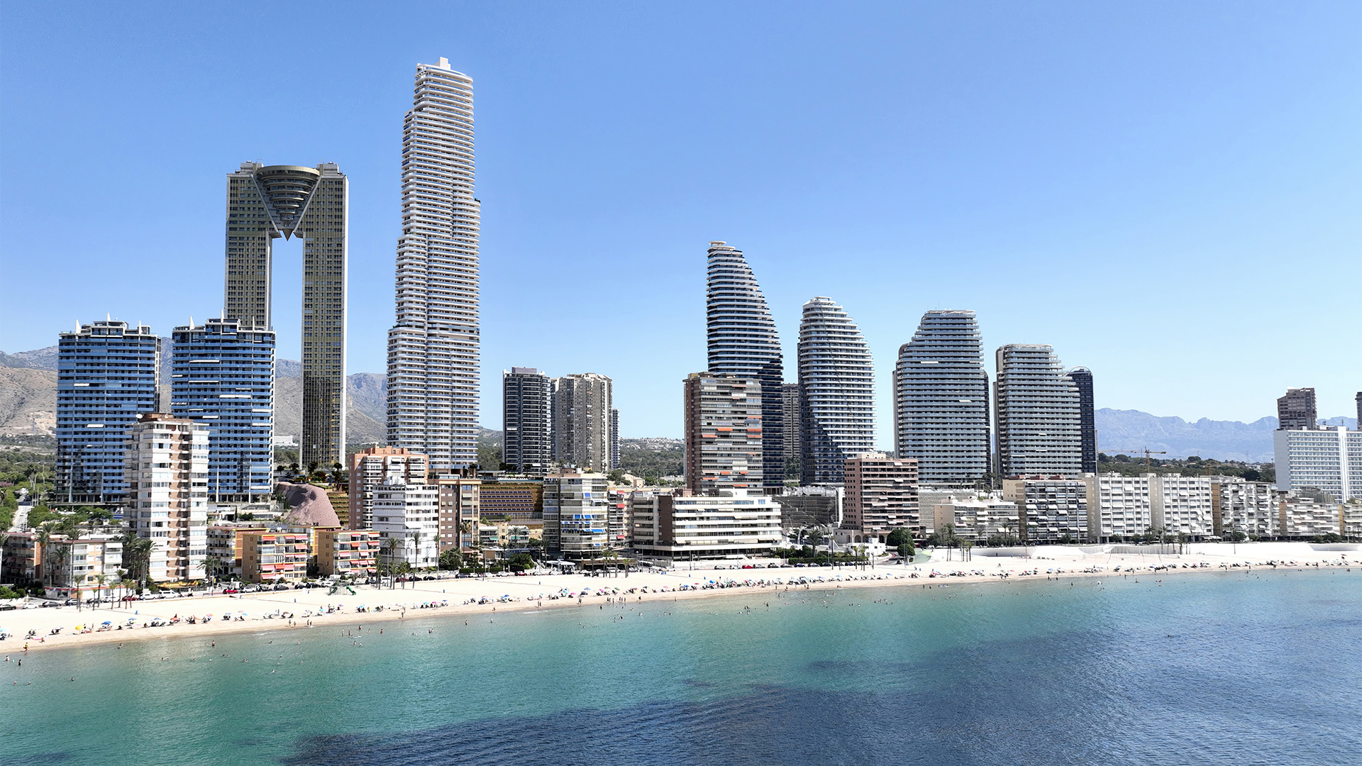 Poniente Beach, Benidorm, Costa Blanca, Spain